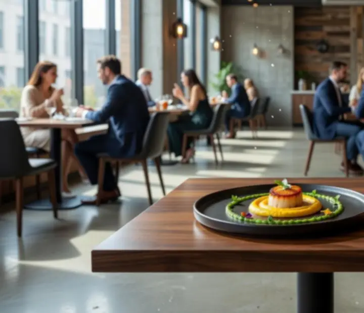 Plat contemporain servi lors d'une soirée roulette chez Morex Vexil
