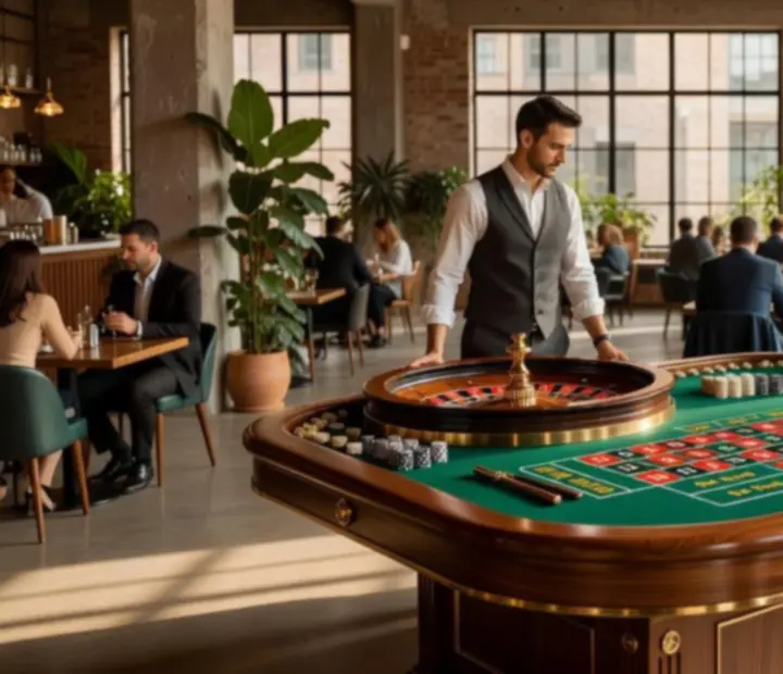 Table de roulette dans un loft lumineux chez Morex Vexil