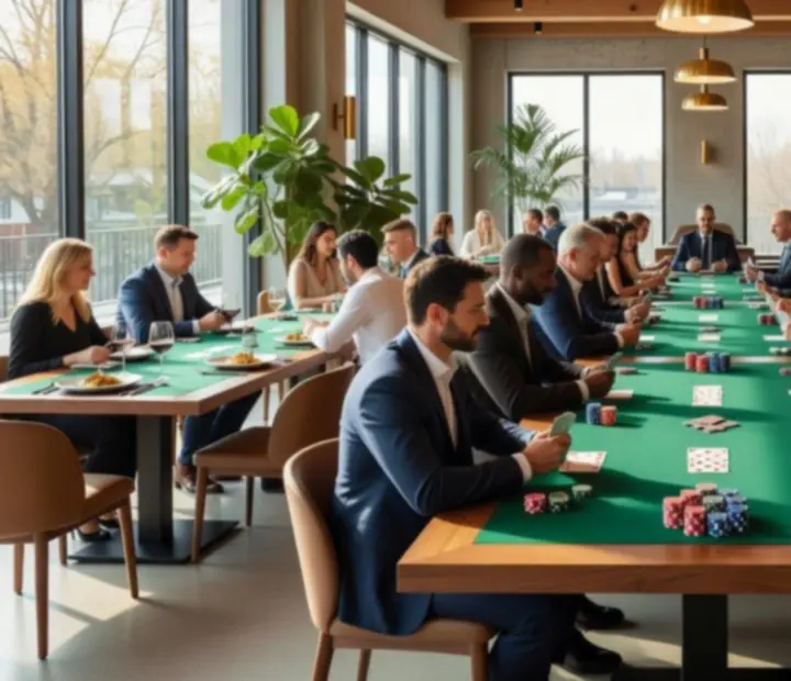 Soirée poker dans un loft lumineux au restaurant Morex Vexil