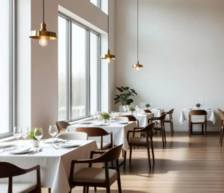Loft lumineux préparé pour une soirée thématique avec tables de jeu élégantes